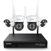 8MP 10-Channel Wireless PT Security Camera System, Pan & Tilt, Two-Way Audio, IP66 Waterproof, Smart AI Human Detection, Work With Alexa